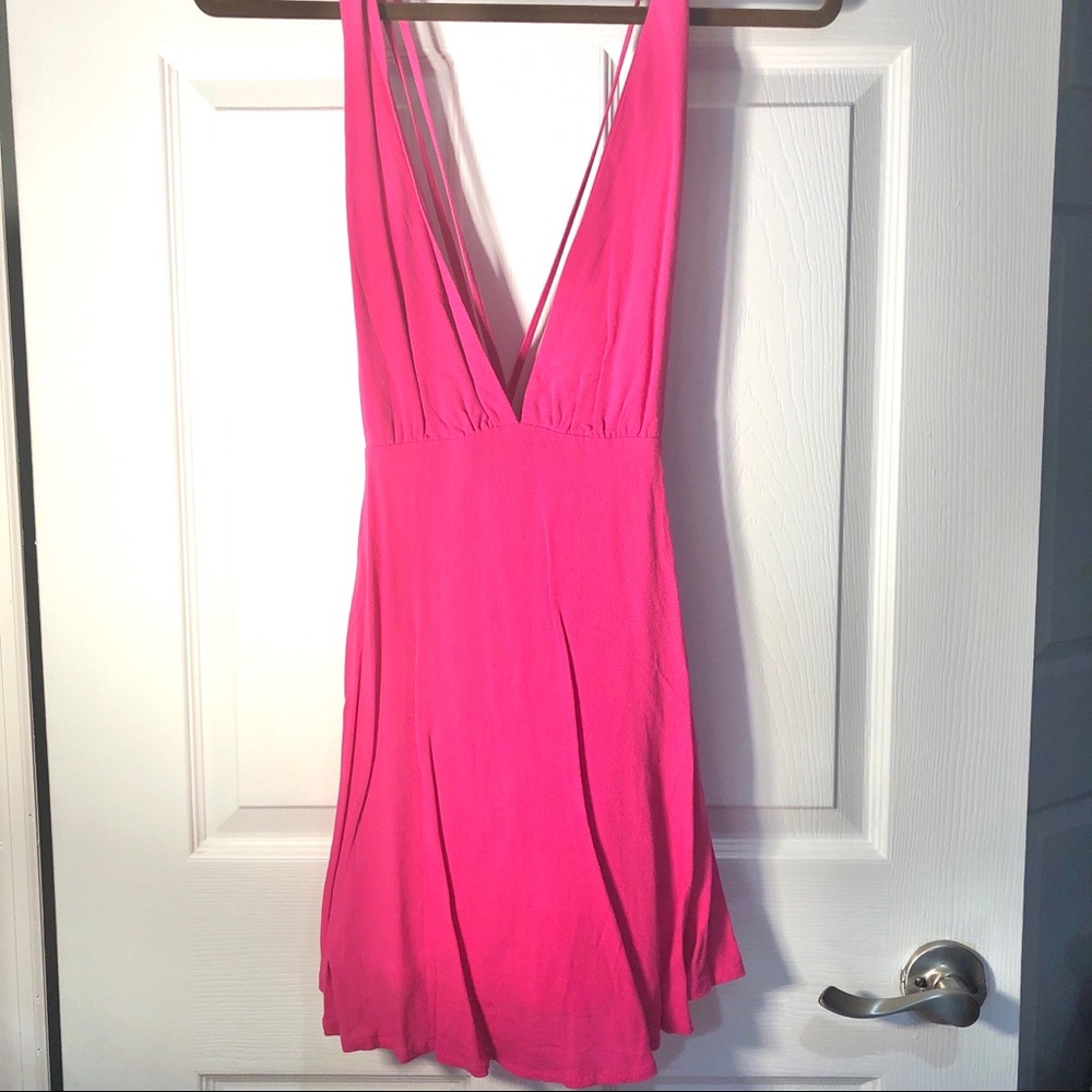 🌈 NWOT Hot pink mini dress